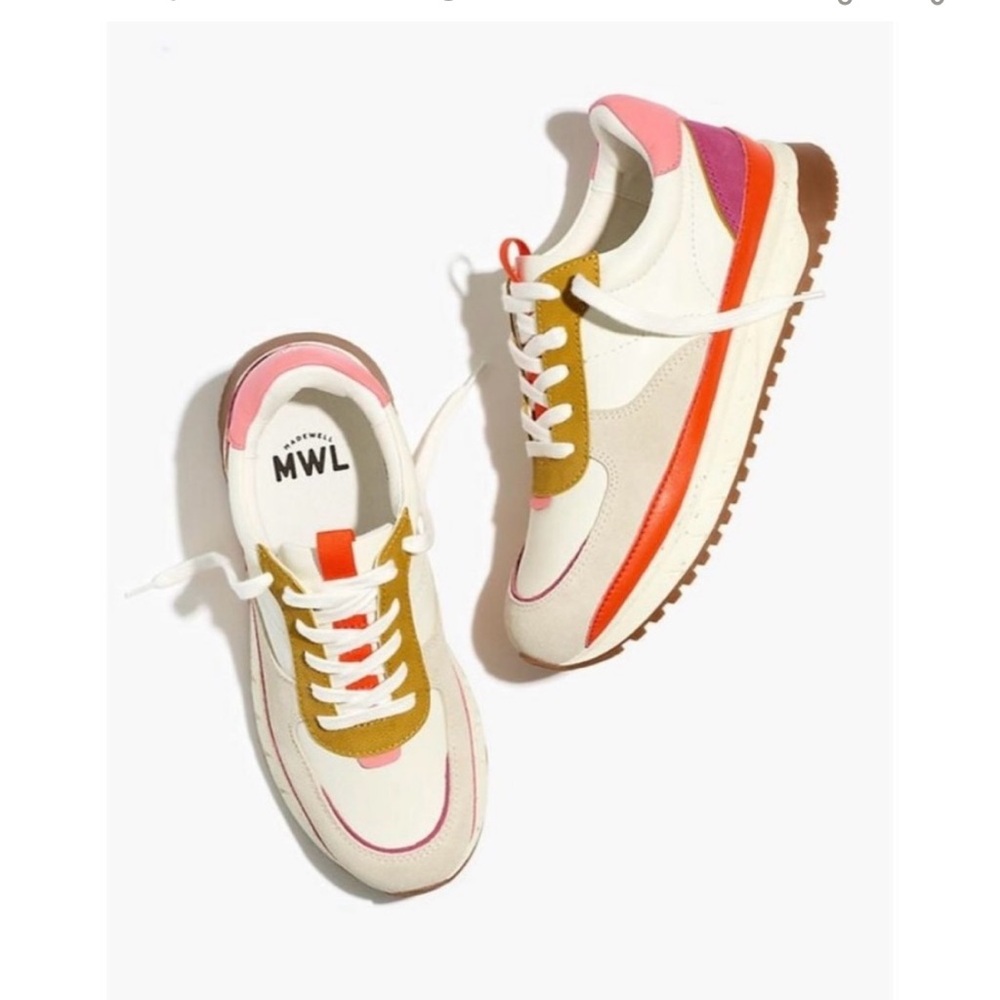 Madewell Kickoff Trainer Sneakers in Bright Colorblock Size 9